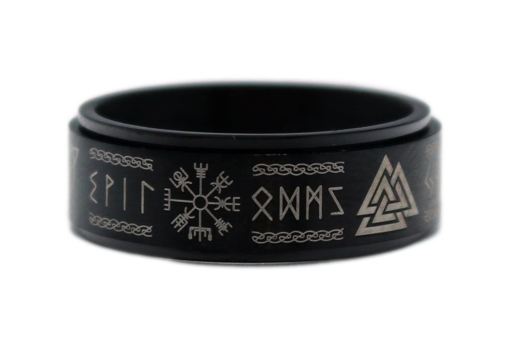 Vegvisir, Valknut Ring from Steel Harbor