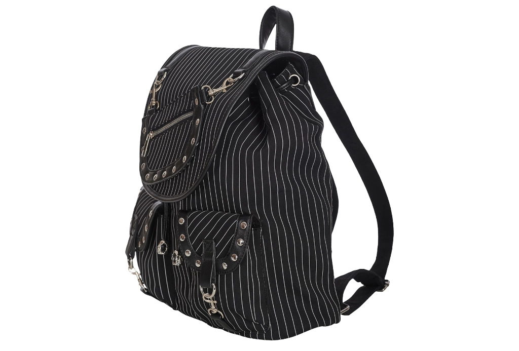 Pin-stripe YAMY Backpack by Banned Apparel