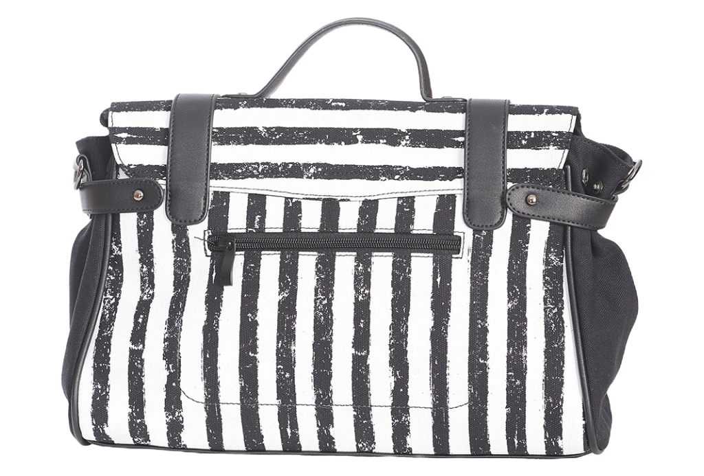 Spooky Night Striped Messenger Bag from Banned Apparel