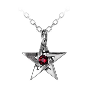 Crystal pentagram pendant by Alchemy England Wiccan star necklace