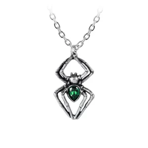 Emerald Spiderling pendant by Alchemy England gothic spider necklace
