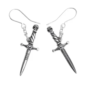 Hands of Macbeth earrings by Alchemy England gothic dagger drop earrings