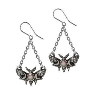 Lunar Moth earrings by Alchemy England gothic moth drop earrings