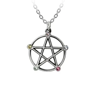Wiccan Elemental Pentacle Pendant by Alchemy England pagan pentacle necklace