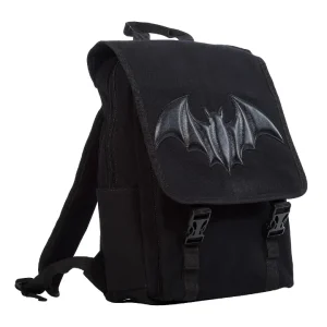 Dragon Frenzy black backpack by Banned Alternative with embossed bat wing gothic design