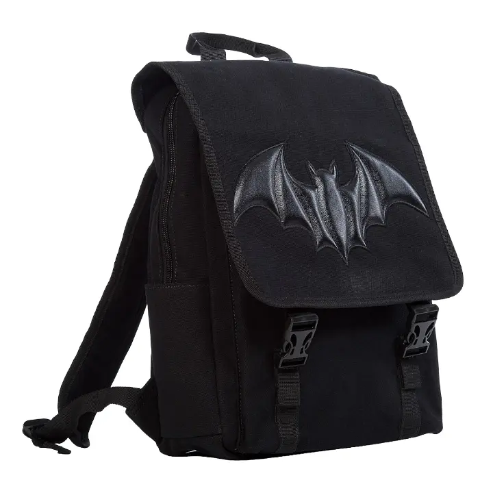 Dragon Frenzy black backpack by Banned Alternative with embossed bat wing gothic design